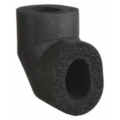 This 90° elbow insulation is made of Buna-N rubber/PVC and is unslit, with a 2 in inner diameter and 1 in thickness. It provides an R-Value of 6.7 and is plenum rated. Used to thermally insulate 90° pipe fittings in HVAC, plumbing, and industrial systems, it helps prevent heat loss and control condensation.