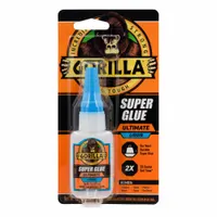 GORILLA Instant Adhesive: Super Glue Ultimate, Gen Purpose, 0.53 fl oz, Bottle, Clear, Thin Liquid (MPN 115803)