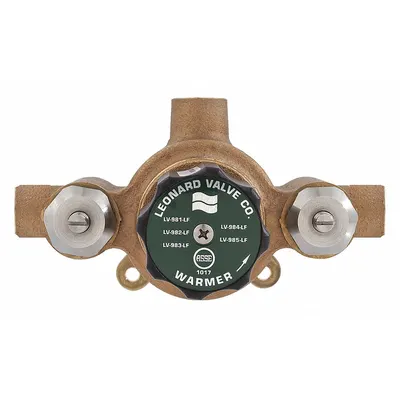 LEONARD VALVE LV-981A-LF-RF Point-of-Source Mixing Valve, 3/4 in - Point-of-Source Mixing Valves