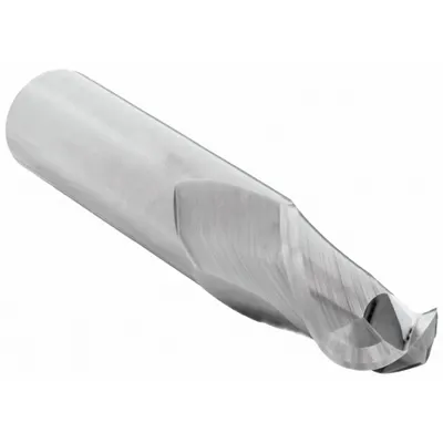CLEVELAND Ball End Mill: Carbide, 2 Flute, 1/2" Mill Dia, 5/8" LOC, 2-1/2" OAL (MPN C60955) - Carbide Ball End Mills for Aluminum