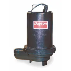 General purpose effluent pump for transferring wastewater and effluent in residential and light commercial applications. Handles solids-laden water in sump pits, septic systems, and dewatering tasks. 240V AC, single phase, 85 gpm flow rate at 10 ft of head, 109 ft maximum head. Polypropylene impeller. Switch not included.