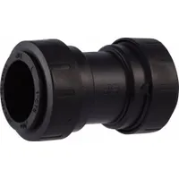 SHARKBITE Push-Fit Coupling Fitting: 1 in Pipe x 1 in Pipe Size, Push-to-Connect x Push-to-Connect (MPN PL0128A)