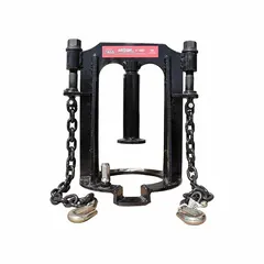 Steel tire mounting and demounting tool set for truck tires. Overall length 17 in. Used for removing truck wheels and rims in fleet maintenance and heavy-duty repair shops.