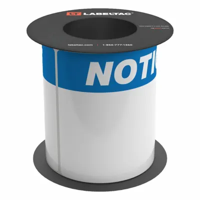 CREATIVE SAFETY SUPPLY LabelTac OSHA Header Supply: Notice, Blue Notice OSHA Header Supply, 9 in x 6 in - LabelTac Notice Precut Label Rolls