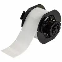 Wraparound Label: 1 1/4 in x 1/2 in, 1/2 in, Self-Extinguishing Vinyl, Clear (Matte) (MPN B33-114-417)