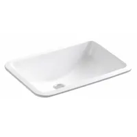 KOHLER Bathroom Sink: White, Vitreous China, 20 7/8 in Overall Lg, 14 3/8 in Overall Wd, Ladena® (MPN K-2214-0)
