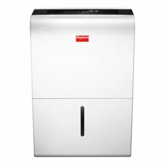 This Dayton portable dehumidifier is designed for water removal in basements and offices. It uses standard R-32 refrigerant and includes an air filter. Drain hose and hour meter are not included.