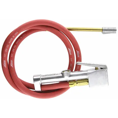 MILTON Single-Tire Inflator Gauge, Sight Glass, 1/4 in Thread, Aluminum - Single-Tire Inflator Gauges