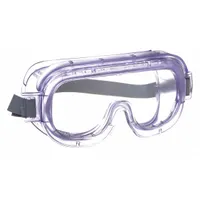 Basic-Fit OTG safety goggles with clear lens, anti-fog coating, and indirect ventilation. Neoprene band provides secure fit. Suitable for eye protection against chemical splashes, dust, and airborne particles in industrial environments such as labs, manufacturing, and maintenance