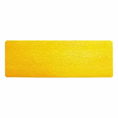Solid yellow floor marking tape with no legend, supplied in a 10-pack. Each piece measures 2 in x 5 29/32 in, with PVC-P backing and acrylic glue adhesive. Used for visual designation of zones, aisles, and hazard areas in industrial facilities.