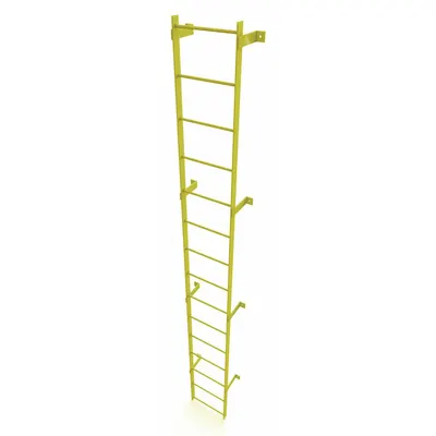 TRI-ARC Standard Fixed Ladder, Steel, 15 Rungs, 25 in Wide, Single Section - Fixed Ladders