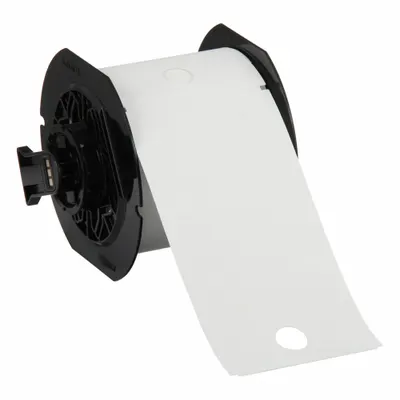 BRADY B30-255-851-WHT Polyester Precut Tag Roll, White, Indoor/Outdoor, 100 Tags - Brady Precut Tag Rolls