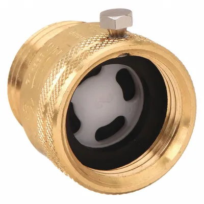 CASH ACME Vacuum Breaker: Female NST x Male NST, For Water Media, 180°F, Brass, Back-Siphonage - Lead-Free Hose Bibb Vacuum Breakers