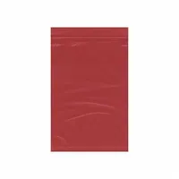 Red low-density polyethylene (LDPE) reclosable bag measuring 9 inches long by 6 inches wide, 2 mil thick, supplied in a pack of 1000 without hang holes. Used for color-coding and organizing small parts, components, or documents in industrial environments
