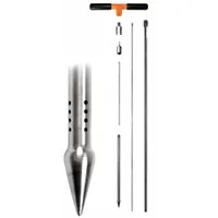 Stainless steel soil gas and vapor probe kit for subsurface vapor sampling in environmental monitoring. Includes a Tile Probe Base with 1/2 in_5/8 in connection size. Used for collecting vapor samples from the vadose zone