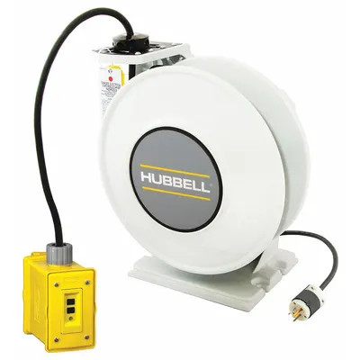HUBBELL WIRING DEVICE-KELLEMS Self-Retracting Cord Reel - Self-Retracting Cord Reels
