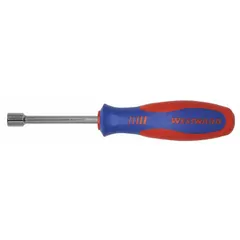 This standard nut driver features a metric size and a 3-inch shank length. The hollow round shank accommodates long bolts, making it suitable for assembly, maintenance, and repair tasks where clearance is limited. The tip is not magnetized.