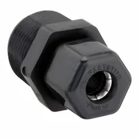 PARKER Compression Fitting Adapter: 3/8 in OD x 3/4 in Pipe Size, Compression x MNPTF, Polypropylene (MPN P6MC12)