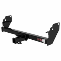 This Class III hitch is designed for the Toyota Tacoma, constructed from carbon steel with a powder-coated finish. It offers a 5,000 lb gross trailer weight capacity and 5,000 lb gross vehicle weight capacity. No drilling is required for installation. Suitable for towing trailers, boats, or campers in medium-duty applications
