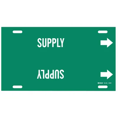 BRADY Supply Strap-On Pipe Marker - Supply Strap-On Pipe Markers