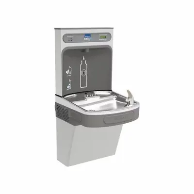ELKAY LZS8WSS2K On-Wall Bottle Filler, 8 gph @ 50°F, Stainless Steel - On-Wall Bottle Fillers