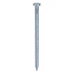 These 1-1/4" long finish nails feature a T-head, smooth shank, steel construction, and glue coating for strong holding power. The chisel point facilitates clean countersinking. Supplied in a 2000-count pack, they are used for trim, molding, and cabinet installation.