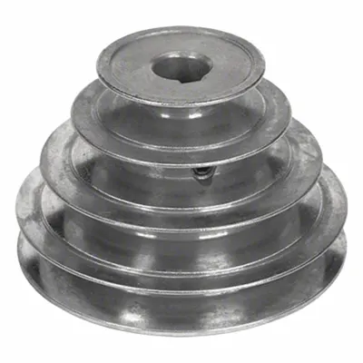CONGRESS DRIVES Fixed-Bore Die-Cast Stepped V-Belt Pulley, 4 Steps, SCA400-4X050 - Fixed-Bore Die-Cast Stepped V-Belt Pulleys