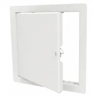BABCOCK-DAVIS Access Door: 10 in Ht, 10 in Wd, Concealed Hinge, Exposed Flange, Steel, 16 ga, White (MPN BNTC1010)