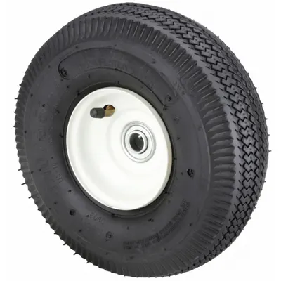MARASTAR Pneumatic Wheel, 10 in Dia, 3 in Wd, Rubber, 300 lb Capacity, Steel Hub - Pneumatic Wheels
