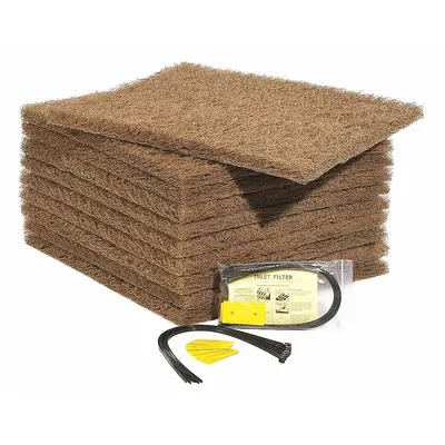 PIG Drain Filter: Debris/Sediment, 27 in L x 30 in W x 1 1/4 in H, 39.6 gpm Max. Flow Rate - Tie-Down Street Drain Filters