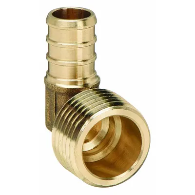 ZURN QQE33BTGX Crimp-On Brass Barbed Tube Fitting Elbow - Crimp-On Brass Barbed Tube Fittings