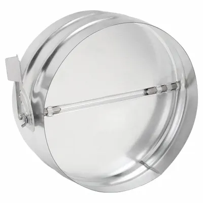 Dayton Round Manual Balancing Damper, 14 in Duct, Steel, Locking Manual Quadrant - Round Manual Balancing Dampers