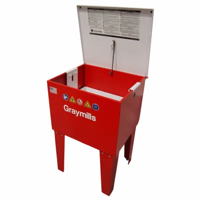 GRAYMILLS Parts Washer: For Solvent-Based Solution Base Type, Soak, Steel - Base-Mounted Parts Washers