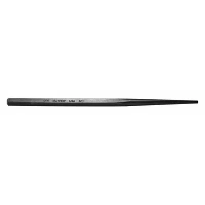 MAYHEW SELECT Line Punch: 1/8 in Tip Size, Hexagon, 5/16 in Shank Wd, 8 in Overall Lg - Standard Aligning Punches