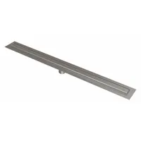 BESTCARE Shower Drain: Rectangular, Stainless Steel, Satin, 3 3/8 in Overall Ht, Slotted, A (MPN WHLD-60-F)