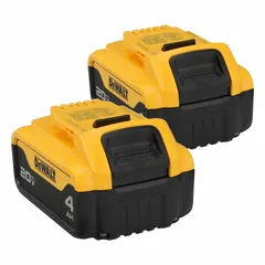 This 2-pack of DEWALT 20V MAX* lithium-ion batteries provides 8 Ah capacity per battery for extended runtime on cordless tools. Compatible with all DEWALT 20V MAX* tools and chargers, suitable for powering drills, saws, and impact wrenches in construction and maintenance tasks.