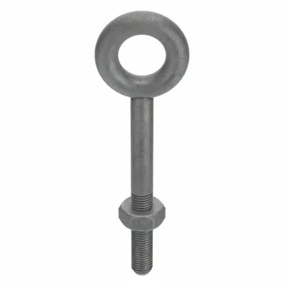 KEN FORGING Machinery Eye Bolt: Without Shoulder, Steel, Galvanized, 1"-8 Thread Size - Machinery Eye Bolts without Shoulder