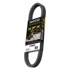 Cogged V-belt with 28° angle and 21/32 in thickness. Reinforced with aramid cord material for strength. Suitable for power transmission in automotive accessory drives and industrial machinery.