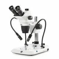 GLOBE SCIENTIFIC Microscope: Stereo, Binocular, 6.5X to 55X, 35.4 mm Optical Field of View, 110 mm (MPN ENZ-1703-PG​)