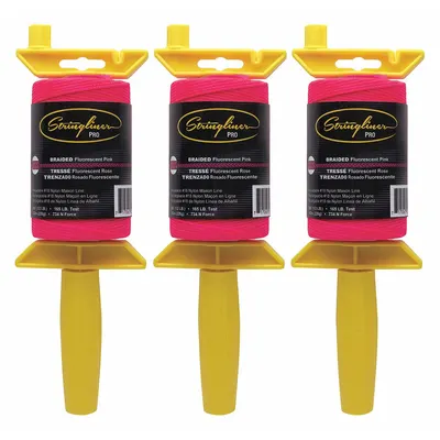 STRINGLINER Mason's Line Reel: Line Type Braided, Material Polyethylene - Masonry Leveling Line