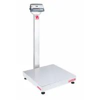 This OHAUS Defender 5000 bench scale features a 24 in x 24 in stainless steel weighing surface and a column-mounted indicator for easy viewing. It offers a readability of 0.02 lb/10 g and is equipped with 2 In/4 Out Discrete I/O connection ports. Suitable for industrial weighing tasks such as parts counting, checkweighing, and formulation in manufacturing, warehousing, and food processing environments