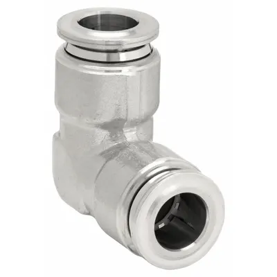 AIGNEP USA Push-Fit Elbow Fitting: 5/32 in OD x 5/32 in OD - Stainless Steel Tube Fittings