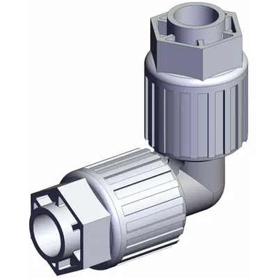 SMC LQ3E4A PFA Compression Tube Fitting, Compression x Compression, 1/2 in OD - PFA Compression Tube Fittings