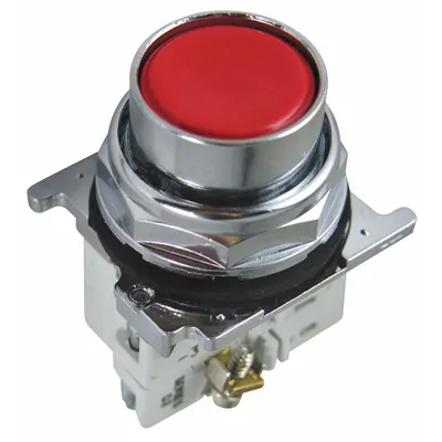 EATON Flush Push Button Operator: Non-Illuminated, Flush Profile, Metallic, 30 mm - Flush-Mount Push Buttons