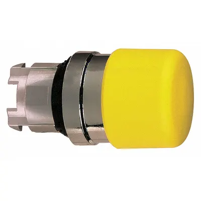 SCHNEIDER Mushroom Head Push Button: 22 mm Mounting Size, Metallic - Mushroom-Head Push-Button Operators