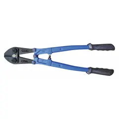 These heavy-duty bolt and chain cutters are designed for cutting steel rebar. They accommodate soft steel up to 1/4 inch maximum diameter and hard steel up to 1/4 inch maximum diameter. The cutters feature a blue finish and are constructed from steel.