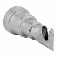This reflector-type heat gun nozzle has an outside diameter of 1 3/8 in. It is used for applying heat shrink tubing, directing heat evenly around the sleeve for consistent shrinking in electrical insulation and cable repair tasks