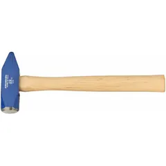 This 3 lb cross-peen hammer features a steel head with a 1 1/2 in face diameter and a plain grip handle. The overall length is 15 in. It is used for shaping and striking metal in forging and fabrication, with the cross-peen end suited for starting curves and drawing out material.