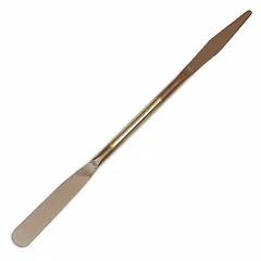 Approved Vendor Micro Spatula, 7 1/4 in, FEP Coated, 304 Stainless Steel, Brown/Silver, FDA Compliant