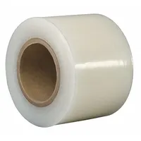 Transparent polyethylene film tape with acrylic adhesive, 2 mil thick, 200 yards long. Provides a removable protective barrier against scratches, dirt, and weathering in outdoor or UV-exposed environments during manufacturing, storage, or transport